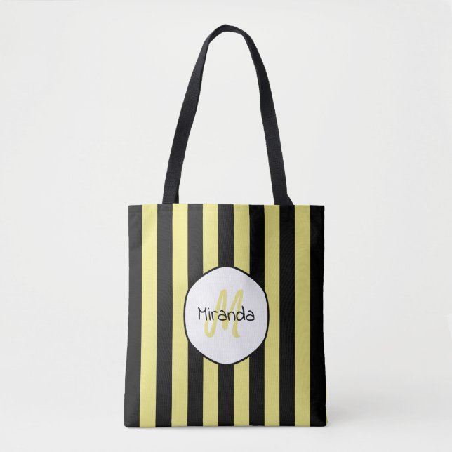 Streichkäfer-Muster Name und Monogramm Tasche (Vorderseite)