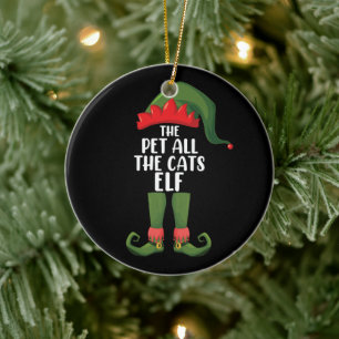 Streichle alle Katzen Elf passend zur Familie Weih Keramik Ornament