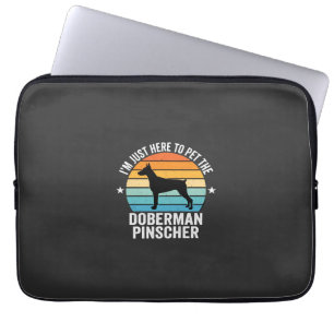 Streichle den Dobermann Pinscher Retro Laptopschutzhülle