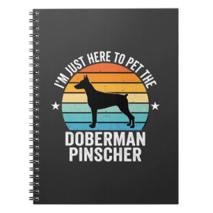 Streichle den Dobermann Pinscher Retro Notizblock