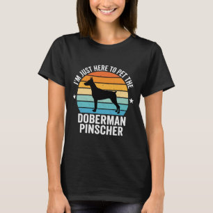 Streichle den Dobermann Pinscher Retro T-Shirt