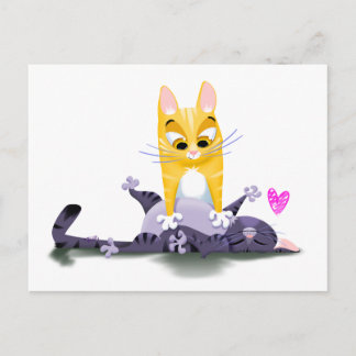STREICHLE DIE GRUBEN-KÄTZCHEN - Jeff Willis Art Postkarte