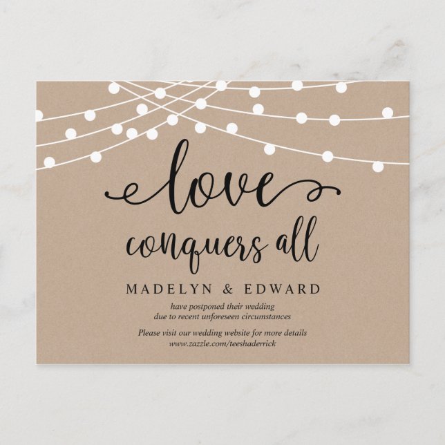Streichlichter, Liebe erobert alle Hochzeit versch Postkarte (Vorderseite)