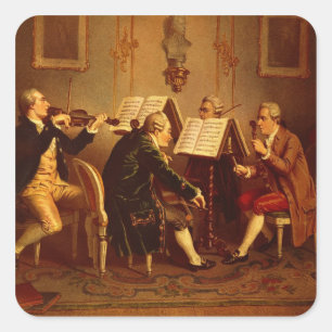 Streichquartett Quadratischer Aufkleber
