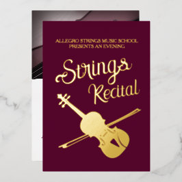 Streichsängerin der klassischen Geigenschule Folieneinladung