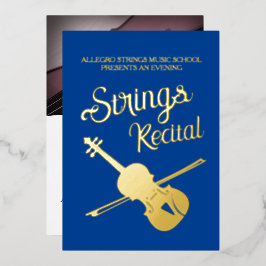 Streichsängerin der klassischen Musikschule Violin Folieneinladung