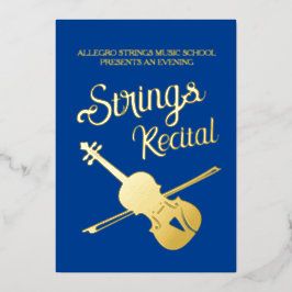 Streichsängerin der klassischen Musikschule Violin Folieneinladung