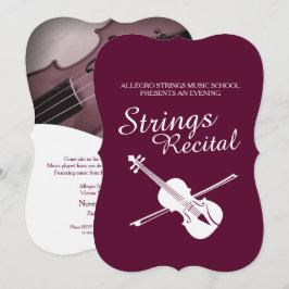 Streichsängerin für die klassische Musik Einladung