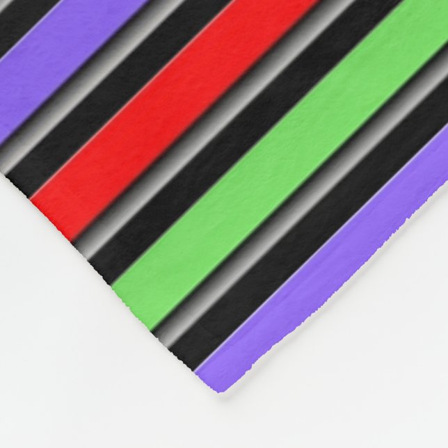 Streifen 3 Farbe ändern Fleecedecke (Ecke)