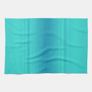 Streifen - Aqua Türkis Cyan Blue Handtuch