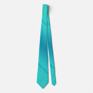 Streifen - Aqua Türkis Cyan Blue Krawatte