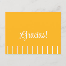Streifen auf Spanisch Danke Postkarte