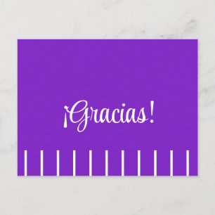 Streifen auf spanischer Dankeschön-Postkarte Postkarte