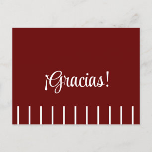 Streifen auf spanischer Dankeschön-Postkarte Postkarte