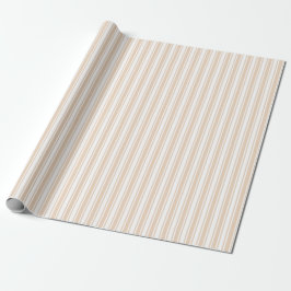 Streifen aus beigefarbenem und weißem Süßwarengebä Geschenkpapier