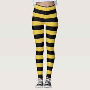 Streifen aus gelben, schwarzen Honigbienen Leggings