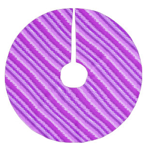 Streifen aus Glas - Amethyst-Farbtöne lila Polyester Weihnachtsbaumdecke