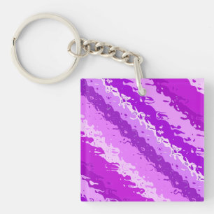 Streifen aus Glas - Amethyst-Farbtöne lila Schlüsselanhänger