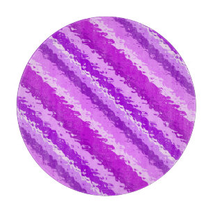 Streifen aus Glas - Amethyst-Farbtöne lila Schneidebrett