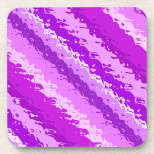 Streifen aus Glas - Amethyst-Farbtöne lila Untersetzer