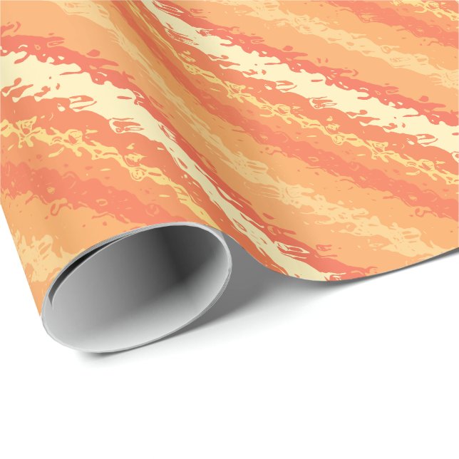 Streifen aus Glas - Orange- und Goldfarben Geschenkpapier (Rolleneckpunkt)