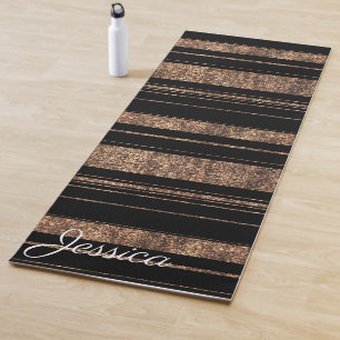 Streifen aus Glitzer Yogamatte