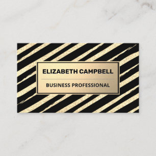 Streifen aus Gold   Gold Metal Business Card Visitenkarte