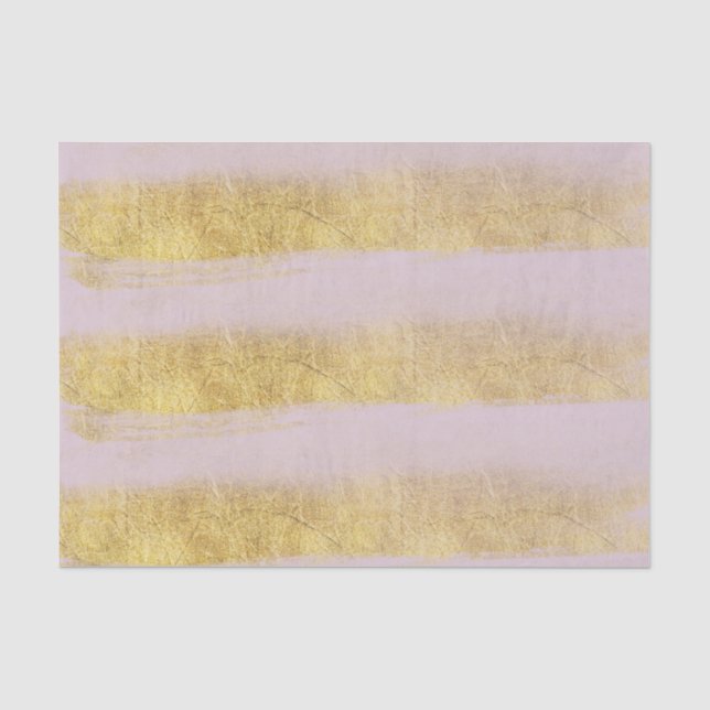 Streifen aus Gold und Rosa Seidenpapier (Vorderseite)