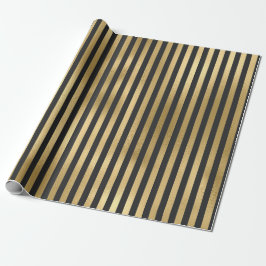 Streifen aus grauen und goldenen Streifen Geschenkpapier