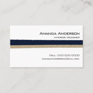 Streifen aus Navy/Beige Visitenkarte