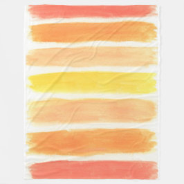 Streifen aus Orangencreme Fleecedecke
