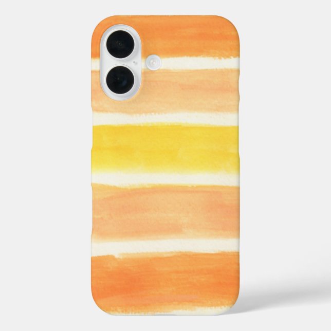 Streifen aus Orangencreme iPhone 16 Hülle (Rückseite)