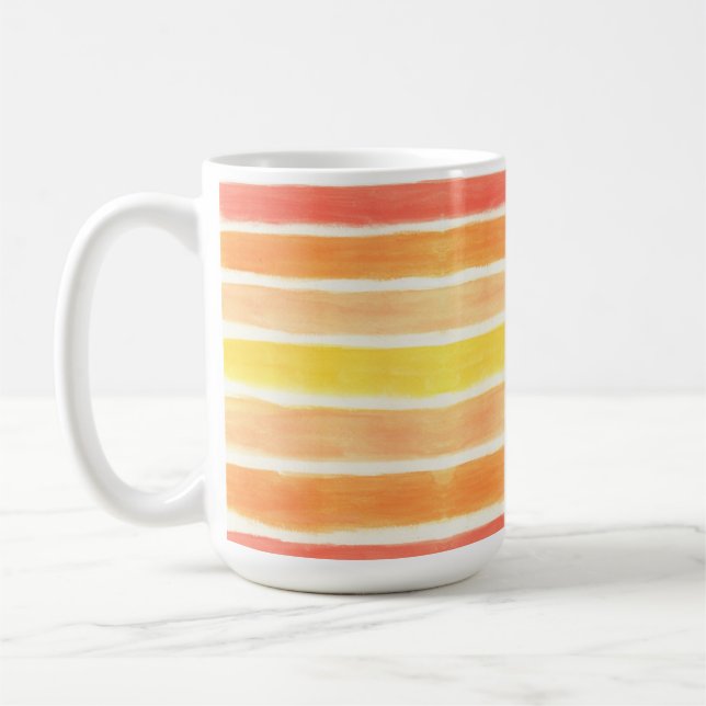 Streifen aus Orangencreme Kaffeetasse (Links)