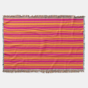 Streifen aus rosa und orangefarbenen Süßigkeiten Decke