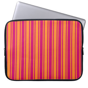 Streifen aus rosa und orangefarbenen Süßigkeiten Laptopschutzhülle