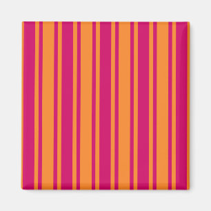 Streifen aus rosa und orangefarbenen Süßigkeiten Magnet