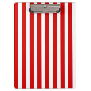 Streifen aus rotem und weißem Süßigkeiten Klemmbrett