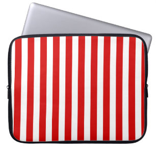 Streifen aus rotem und weißem Süßigkeiten Laptopschutzhülle