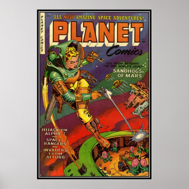 Streifen aus Vintagem Comic - Poster (Vorne)