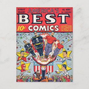 Streifen aus Vintagem Comic - Postkarte