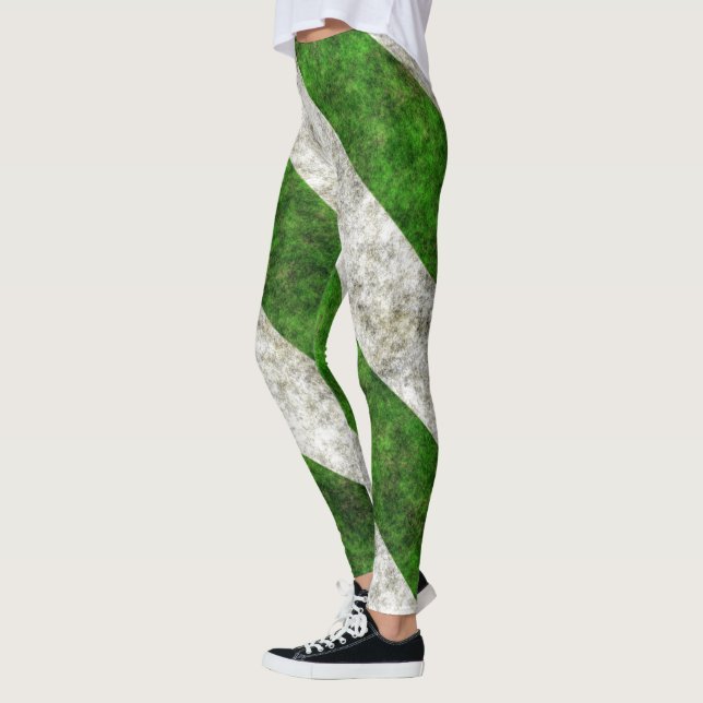 Streifen aus weiß und grün leggings (Links)