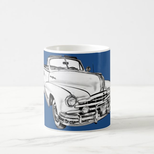 Streifen-Auto-Illustration 1948 Pontiacs silberne Kaffeetasse (Mittel)