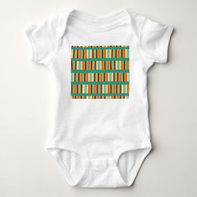 Streifen Baby Strampler (Vorderseite)