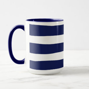 Streifen - blau und weiß tasse