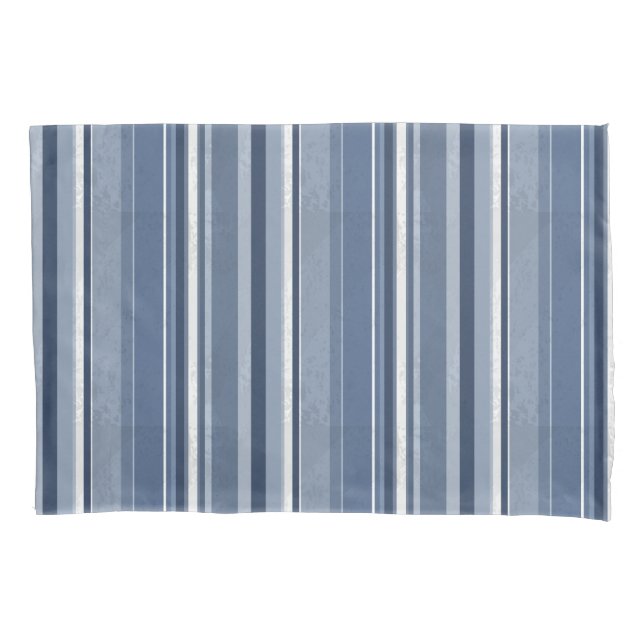 Streifen Blue Kissenbezug (Vorderseite)
