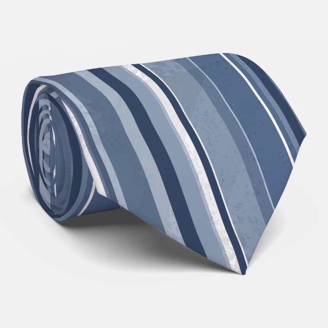 Streifen Blue Krawatte (Gerollt)