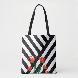 Streifen & Blumen Tasche