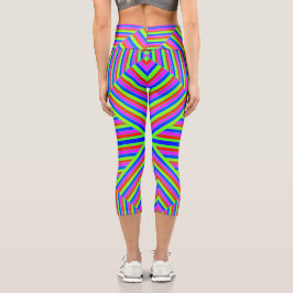 Streifen Capri Leggings