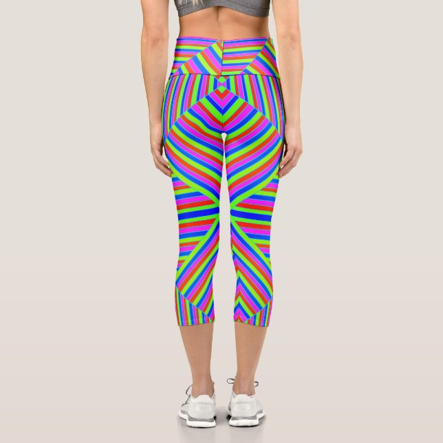 Streifen Capri Leggings (Rückseite)