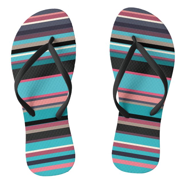 Streifen des Horizonts 2 Flip Flops (Fußbett)